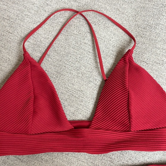 H&M Red Ribbed Bikini Set, size US 4, EUC - Picture 12 of 16